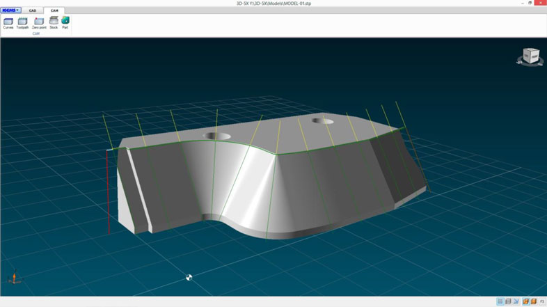 5 axis cutting Bevel cutting from 2D geometry and 3D models in IGEMS.